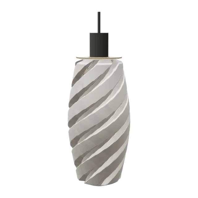 Corkscrew, a 3D printable pendant lamp