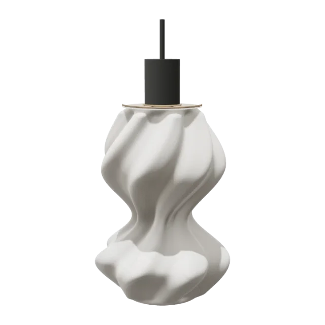 Ribbon Fold, a 3D printable pendant lamp